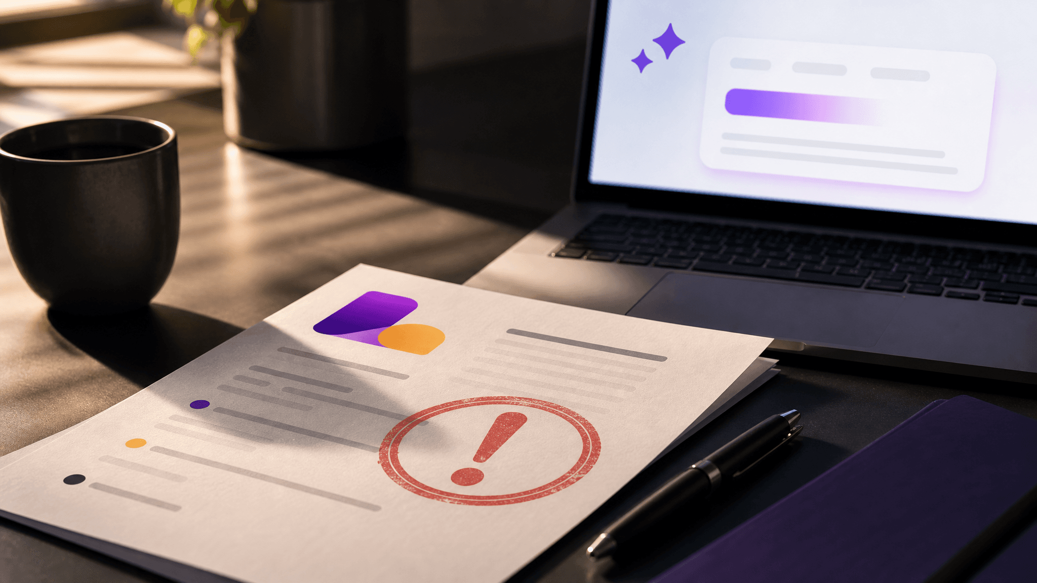 Google Search quality guidelines document with AI elements in the background